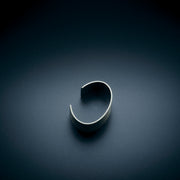 PACE wide sterling silver cuff bracelet with linear engraving