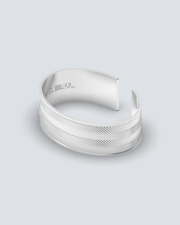 ETERNA wide sterling silver cuff bracelet