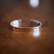 MIRAGE narrow polished sterling silver cuff bracelet